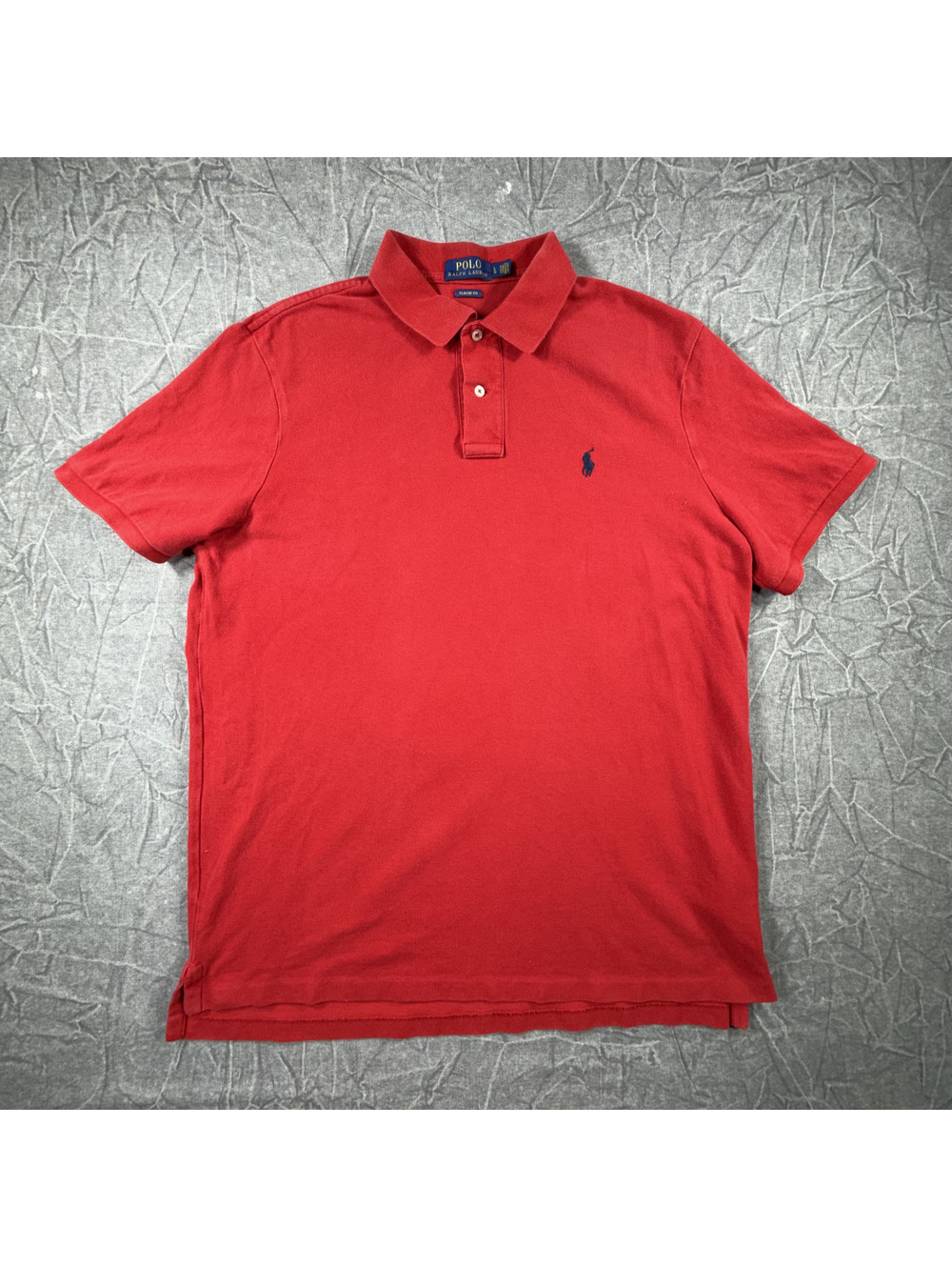 Polo Ralph Lauren Classic Fit Red Polo Shirt Size Large